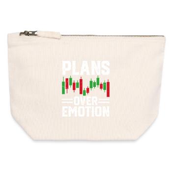 Stock Exchange Trading Crypto Stock Market Chart - Canvas Zip Pouch 12 x 13 cm - nature - Front