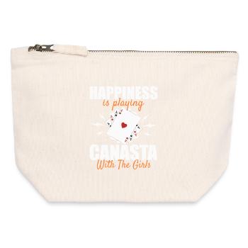 Canasta Luck: Playing cards with the girls - Canvas Zip Pouch 12 x 13 cm - nature - Front