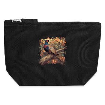 Pheasants Pheasant - Canvas Zip Pouch 12 x 13 cm - black - Front