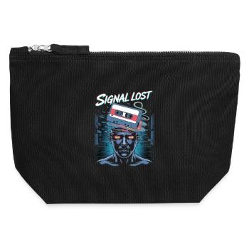 Signal Lost Kassette Geist - Canvas Reißverschluss-Täschchen (12 x 13 cm) - Schwarz - Vorne