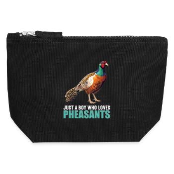 Pheasants Pheasant - Canvas Zip Pouch 12 x 13 cm - black - Front