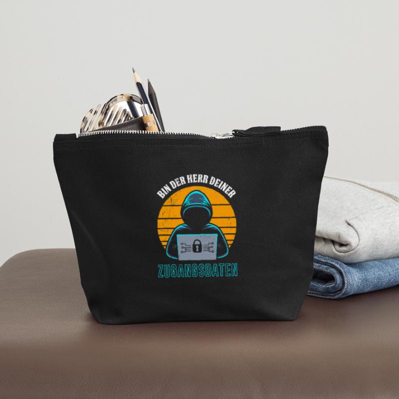 Science Coder BIN DER HERR DEINER ZUGANGSDATEN Canvas Reißverschluss-Täschchen (12 x 13 cm)