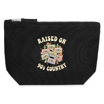 Cassette hip hop enregistrée sur le R&B des années 90 - Pochette zippée en toile 12 x 13 cm - noir - Devant