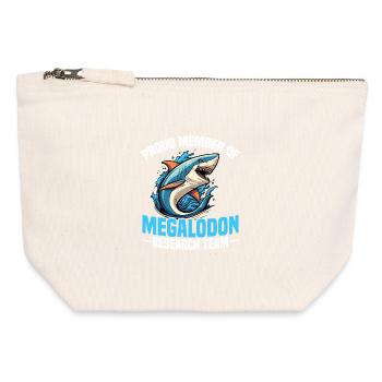 Megalodon-Forschungsteam Meg Hai-Liebhaber Megalodon - Canvas Reißverschluss-Täschchen (12 x 13 cm) - Naturweiß - Vorne