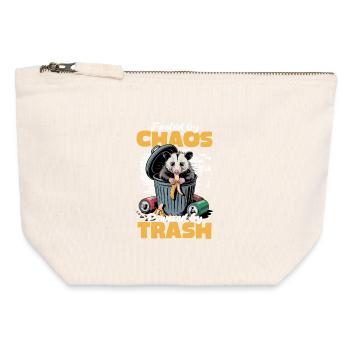 Funny Opossum - Canvas Zip Pouch 12 x 13 cm - nature - Front