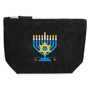Hanukkah  - Canvas Reißverschluss-Täschchen (12 x 13 cm) - Schwarz - Vorne