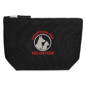 Jour de l’adoption Refuge pour animaux de sauvetage - Pochette zippée en toile 12 x 13 cm - noir - Devant
