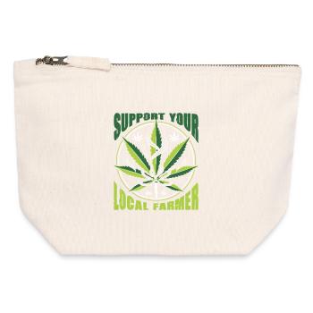 Funny Stoner Outfits - Canvas Zip Pouch 12 x 13 cm - nature - Front