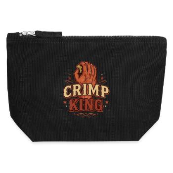 Crimp King Felskletter-Boulder-Spaß - Canvas Reißverschluss-Täschchen (12 x 13 cm) - Schwarz - Vorne