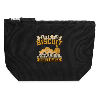 Taste the Biscuit Honey Sauce - Canvas Zip Pouch 12 x 13 cm - black - Front