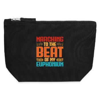 Euphonium Marching The Beat Baritone Marching Band - Canvas Zip Pouch 12 x 13 cm - black - Front