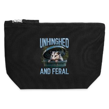 Funny Opossum - Canvas Zip Pouch 12 x 13 cm - black - Front