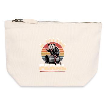 Funny Opossum - Canvas Zip Pouch 12 x 13 cm - nature - Front