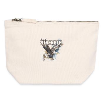 Strength Adler Glauben Isaiah 40 29 Mut - Canvas Reißverschluss-Täschchen (12 x 13 cm) - Naturweiß - Vorne