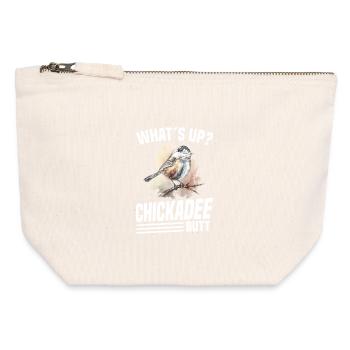  Chickadee Birder Chickadee Plush Birdwatching - Canvas Zip Pouch 12 x 13 cm - nature - Front