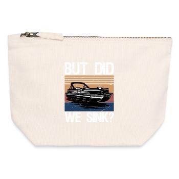 But Did We Sink Boating-Shirt Funny Pontoon Boat  - Canvas Reißverschluss-Täschchen (12 x 13 cm) - Naturweiß - Vorne