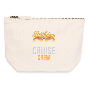 Birthday Cruise Crew Cruise Ship Birthday Cruising - Canvas Zip Pouch 12 x 13 cm - nature - Front