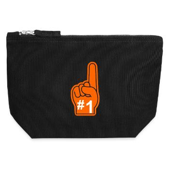 Supporter Sport USA - Pochette zippée en toile 12 x 13 cm - noir - Devant
