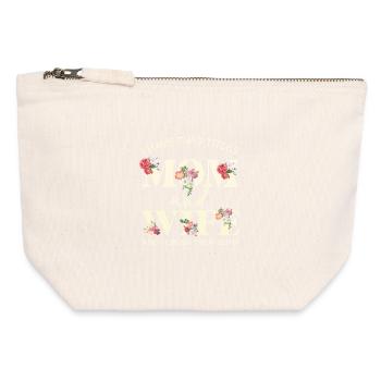 Mom and Mrs. Floral Double Title - Canvas Zip Pouch 12 x 13 cm - nature - Front