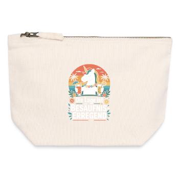 L’endroit est une bière de soirée alcoolisée - Pochette zippée en toile 12 x 13 cm - blanc naturel - Devant
