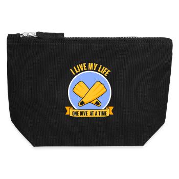 Diving Diver Snorkeling Recreational Diver - Canvas Zip Pouch 12 x 13 cm - black - Front