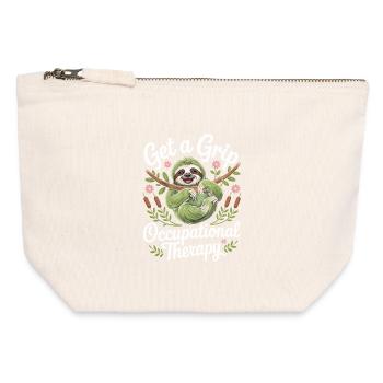 Get a Grip Occupational Therapy Sloth - Canvas Zip Pouch 12 x 13 cm - nature - Front