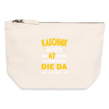 47 Jahre Beziehung Jahrestag Hochzeitstag - Canvas Reißverschluss-Täschchen (12 x 13 cm) - Naturweiß - Vorne