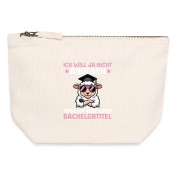 Examen de licence étudiant Licence - Pochette zippée en toile 12 x 13 cm - blanc naturel - Devant
