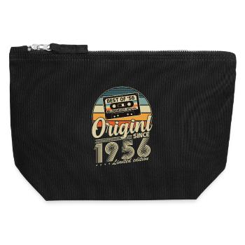 Original 1956 Vintage Vintage Anniversaire Rétro - Pochette zippée en toile 12 x 13 cm - noir - Devant