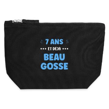 7 Ans Déjà Beau Gosse - Pochette zippée en toile 12 x 13 cm - noir - Devant