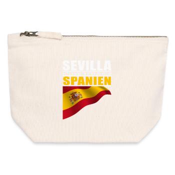 Seville - Canvas Zip Pouch 12 x 13 cm - nature - Front