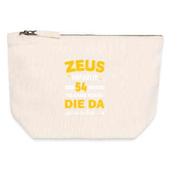 54 Years Relationship Anniversary Wedding Anniversary - Canvas Zip Pouch 12 x 13 cm - nature - Front