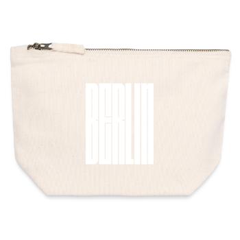Berlin city typographic design - Canvas Zip Pouch 12 x 13 cm - nature - Front