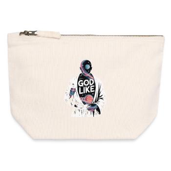 Conception galactique semblable à celle de Dieu - Pochette zippée en toile 12 x 13 cm - blanc naturel - Devant