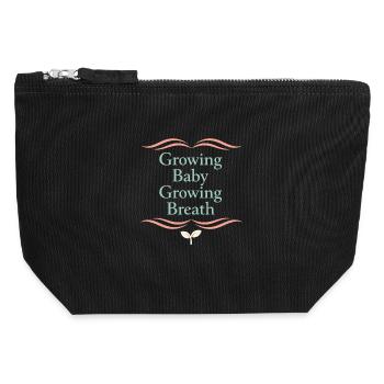 Vorgeburtliches Yoga Werdende Mutter - Canvas Reißverschluss-Täschchen (12 x 13 cm) - Schwarz - Vorne
