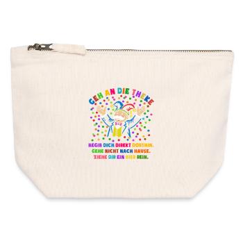 Cheers | Confetti | Go to the bar | Costume - Canvas Zip Pouch 12 x 13 cm - nature - Front