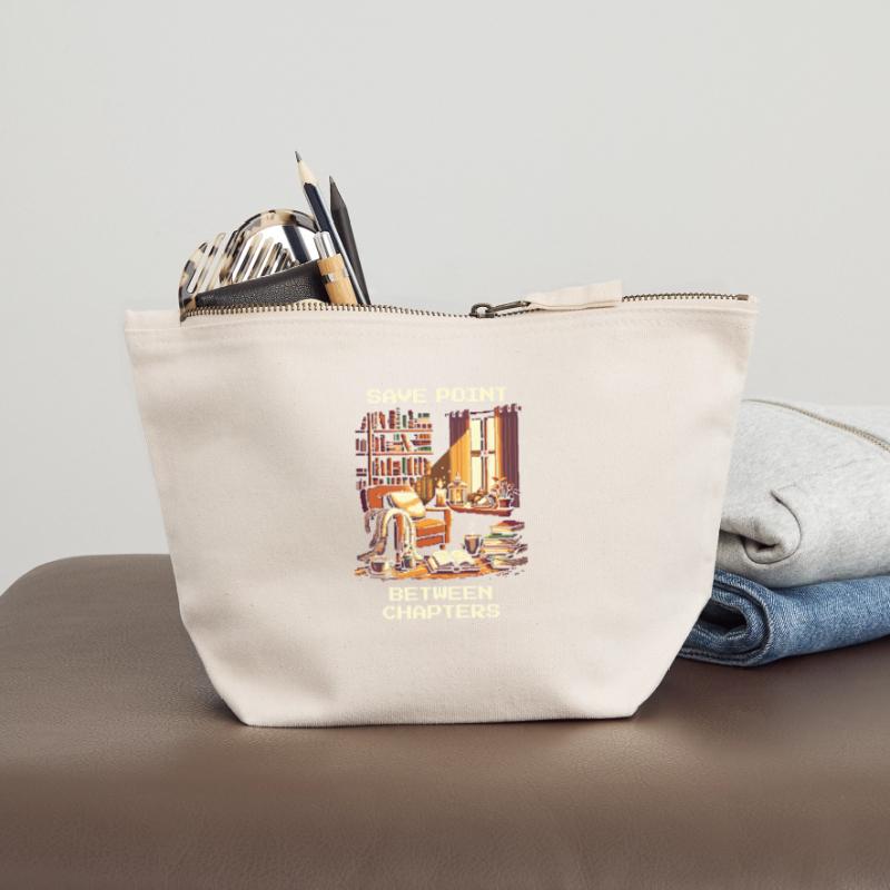 Savepoint Between Chapters | Reading pause reading Canvas Zip Pouch 12 x 13 cm