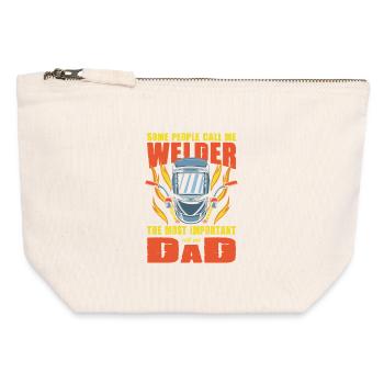 Schweißer Spruch Geschenke Für Metallbauer  - Canvas Reißverschluss-Täschchen (12 x 13 cm) - Naturweiß - Vorne