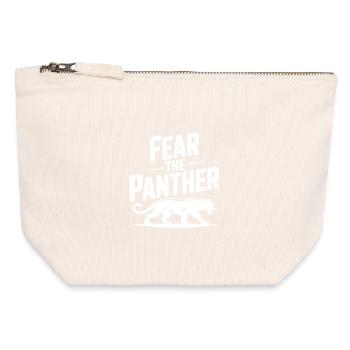 Fürchte den Panther - Canvas Reißverschluss-Täschchen (12 x 13 cm) - Naturweiß - Vorne