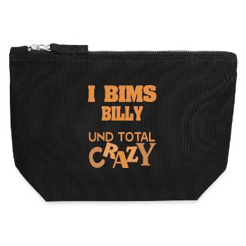 first name Billy - Canvas Zip Pouch 12 x 13 cm - black - Front