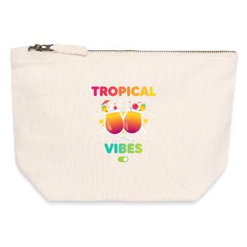 Tropical Vibes Holiday Mode - Canvas Zip Pouch 12 x 13 cm - nature - Front