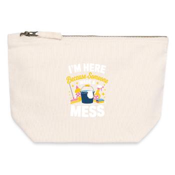 Cleaning Lady Household Professional Humor - Canvas Zip Pouch 12 x 13 cm - nature - Front