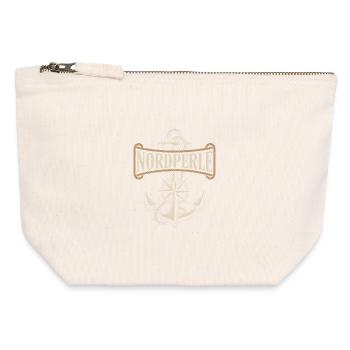 Nordperle Hamburg Nordsee Ostsee Norddeutsch Deern - Canvas Reißverschluss-Täschchen (12 x 13 cm) - Naturweiß - Vorne