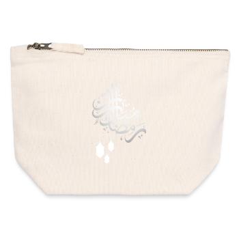 Ramadan_Mubarak - Canvas Zip Pouch 12 x 13 cm - nature - Front