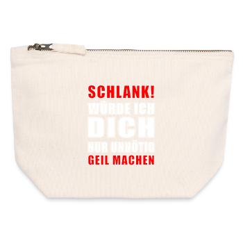 funny saying - Canvas Zip Pouch 12 x 13 cm - nature - Front
