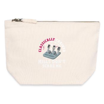 Manual car, classically trained - Canvas Zip Pouch 12 x 13 cm - nature - Front