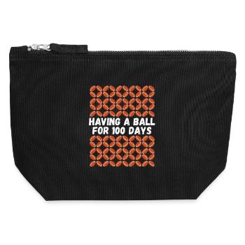 I Tackled 100 Days Of School  - Canvas Zip Pouch 12 x 13 cm - black - Front