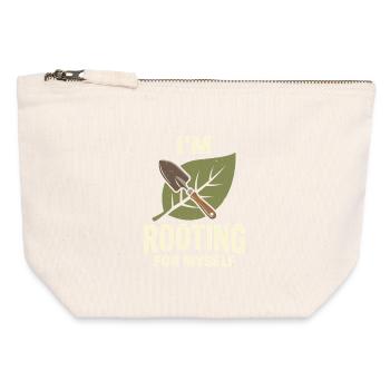 I’m Rooting For Myself Motivation Design - Canvas Reißverschluss-Täschchen (12 x 13 cm) - Naturweiß - Vorne
