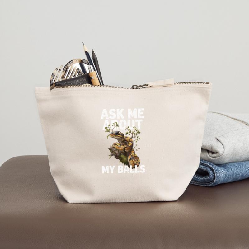 Python roi Serpents Amateurs de terrarium Python Pochette zippée en toile 12 x 13 cm