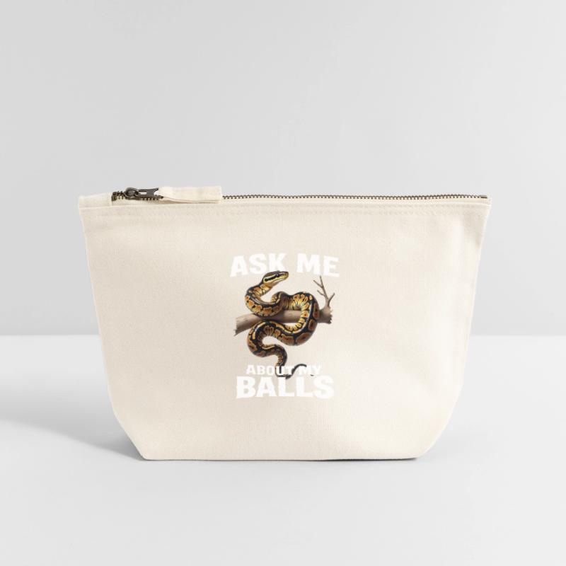 King Python Snakes Lover Terrarium Python Canvas Zip Pouch 12 x 13 cm